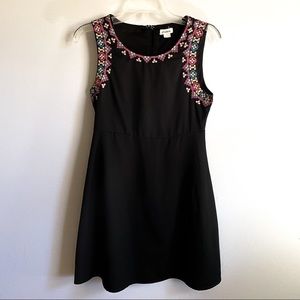 Love Riche Black Embroidered Women's Size Small Aztec Embroidered Dress